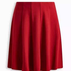 Torrid Red Pleated A-Line Skirt